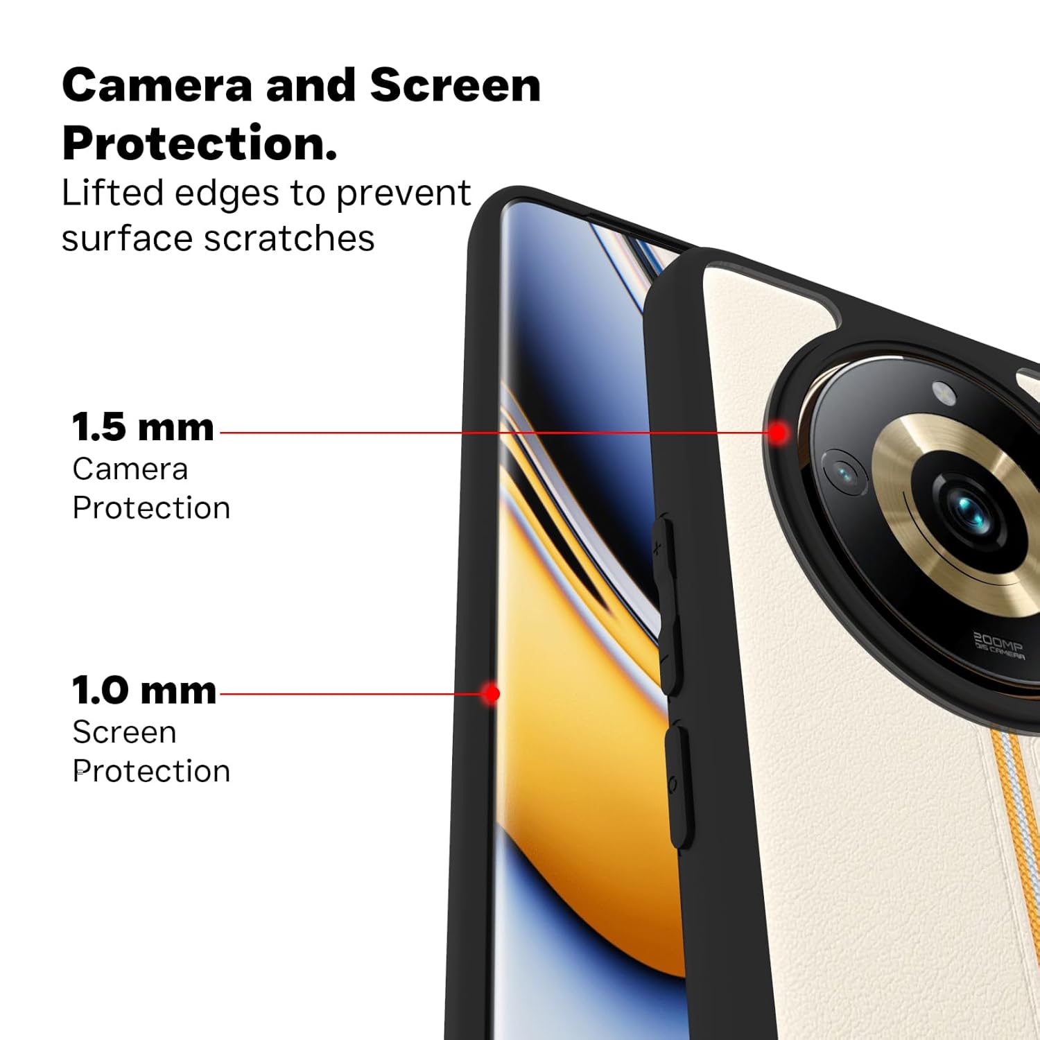 Protect Shockproof Sleek Hybrid Armor Back Cover Case Compatible with Realme 11 Plus