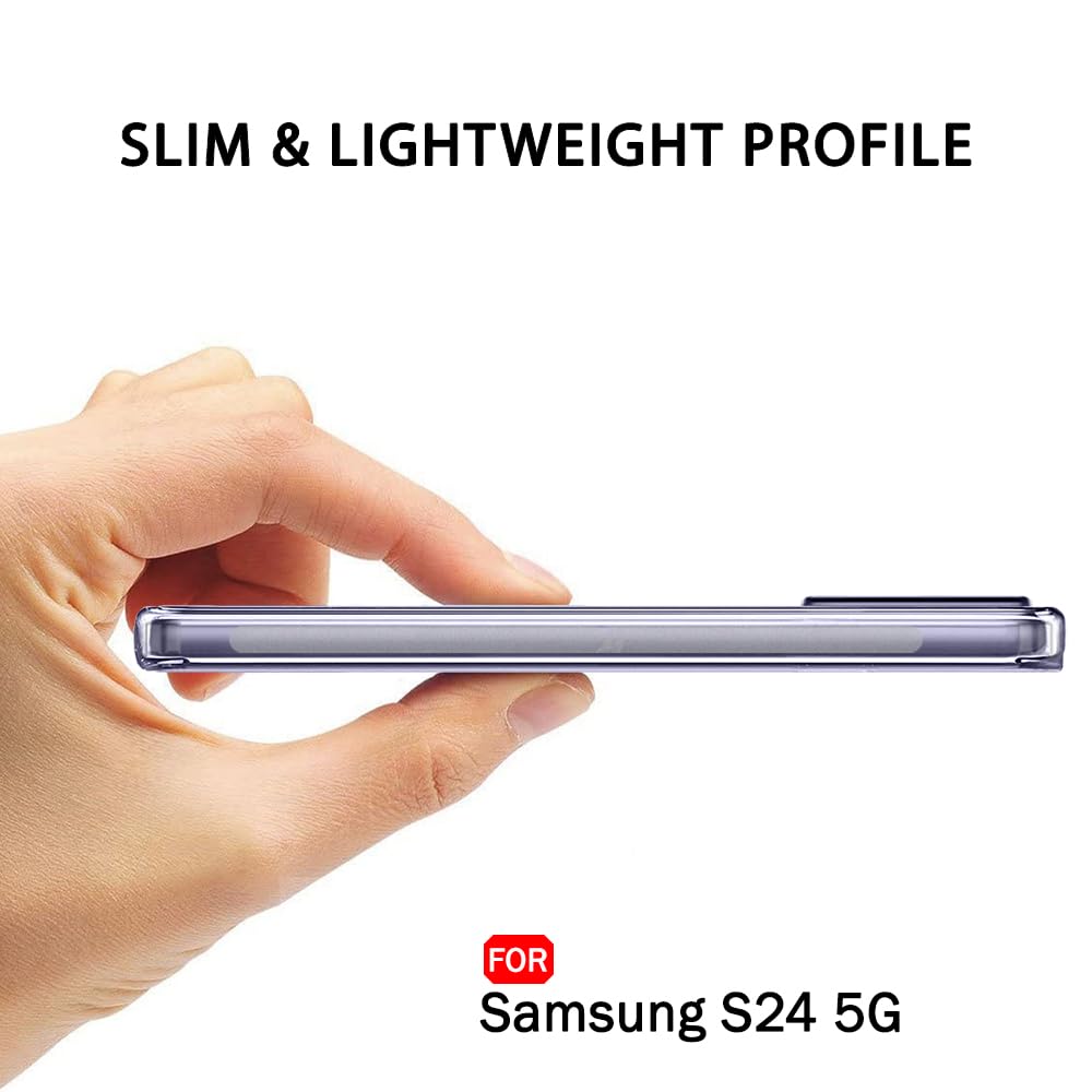 Protect Back Cover Soft Case for Samsung Galaxy S24 FE 5G | Best Camera Protection | Inbuilt Dust Plugs & Anti-Slip Grip | Ultra Clear Slim Back Cover Case