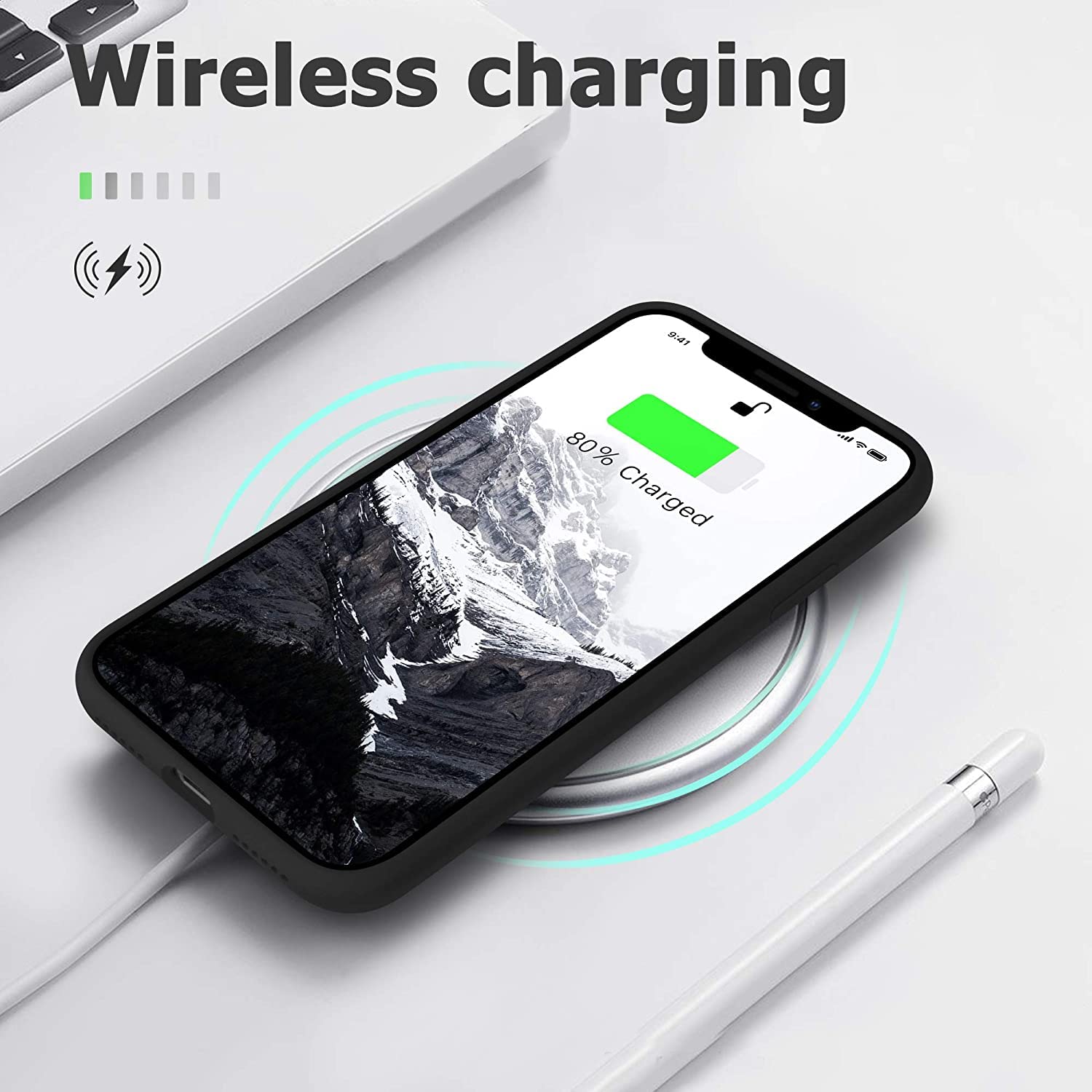 Protect Microfiber Candy Case Compatible for iPhone 13 Shockproof Slim Back Cover Liquid Silicone Case