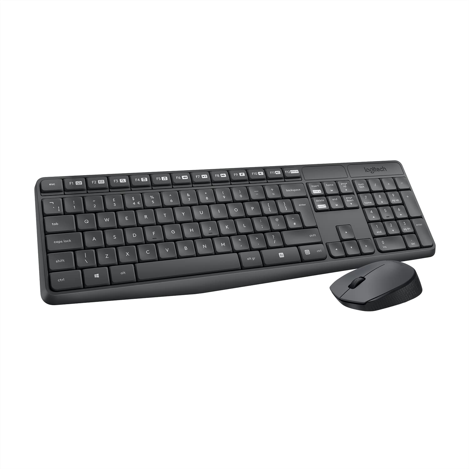 Logitech MK235 Full-Sized, 15 FN Keys, 3-Year Battery Life Combo Mouse and Wireless Laptop Keyboard