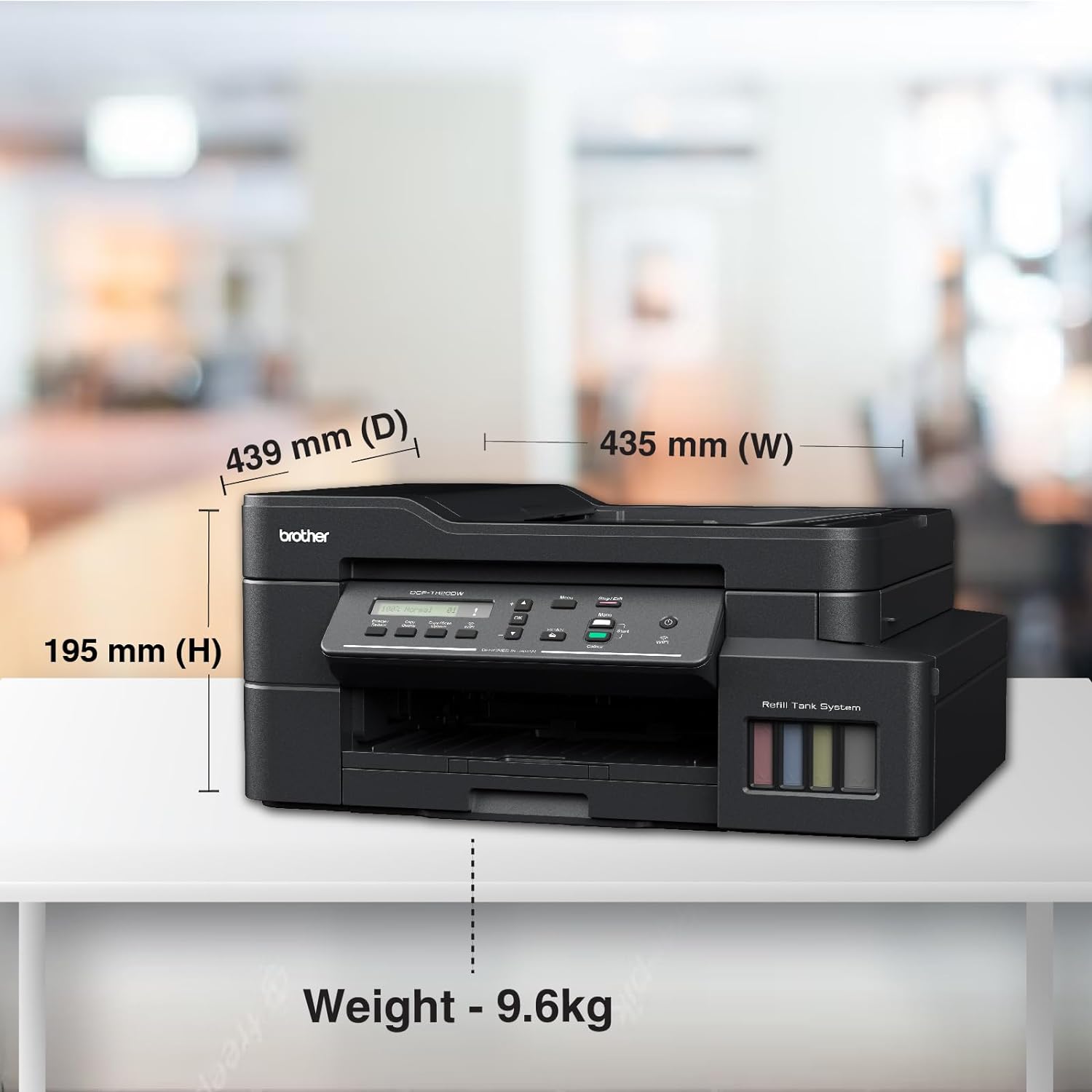 brother DCP-T820DW Multi-function WiFi Color Ink Tank Printer with Auto Duplex feature ideal for Home & Office Usage