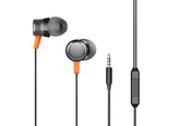 itel IEP-51 With In-line Mic, 10mm Drivers Polished Metal Design and 3-Button Remote Wired Earphone
