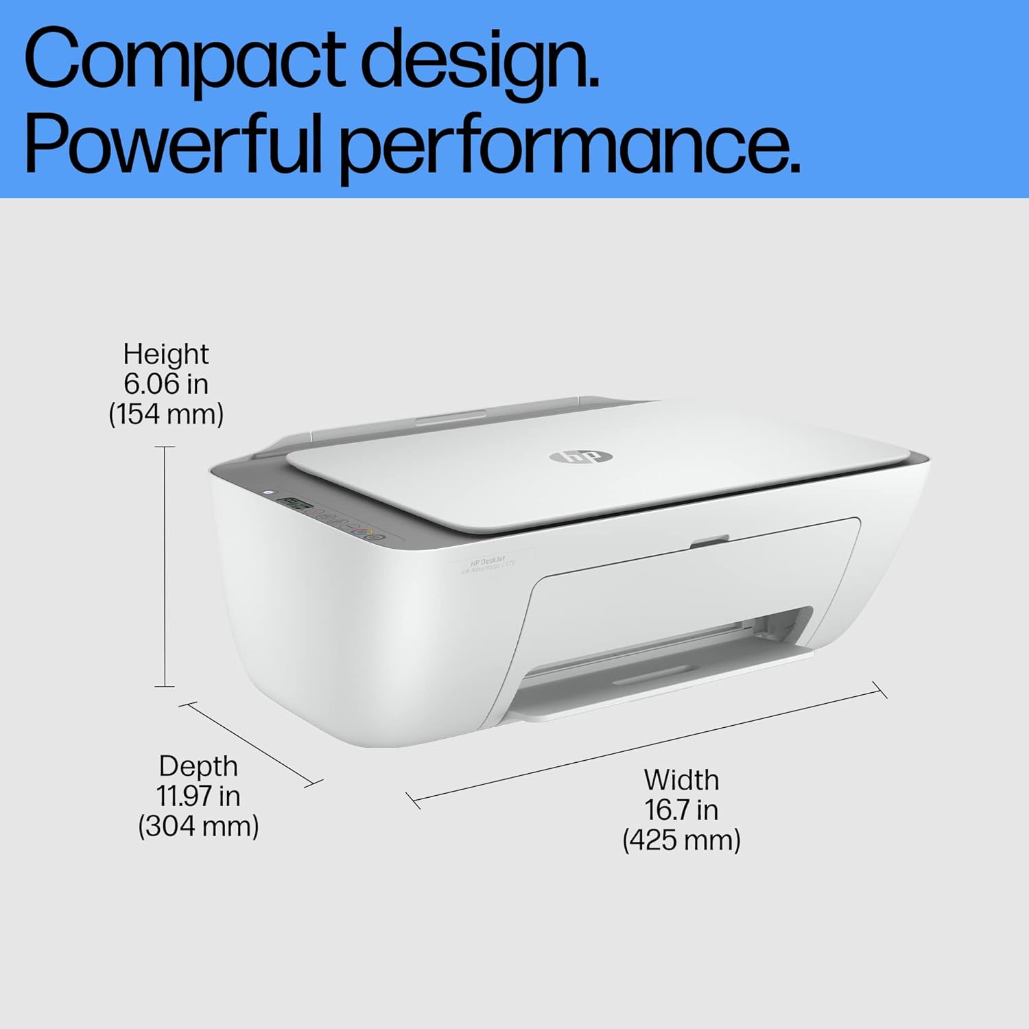 HP DeskJet Ink Advantage 2776 Multi-function WiFi Color Inkjet Printer with Voice Activated Printing Google Assistant and Alexa with Copy, Scan, Bluetooth, USB, Simple setup with HP Smart App, Ideal for Home (Ink Cartridge)