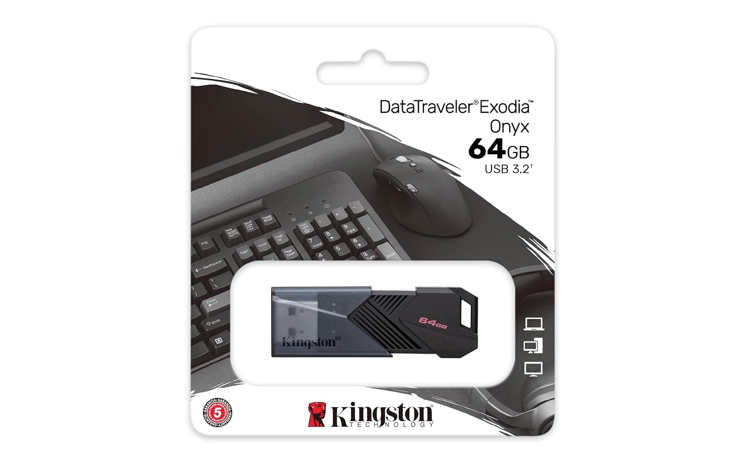 KINGSTON DataTraveler Exodia Onyx Pen Drive (Black)