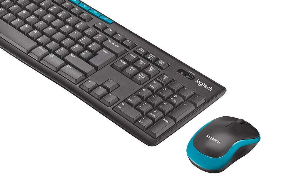 Logitech MK275 Mouse & Keyboard Combo, Spill-resistant Design Wireless Laptop Keyboard
