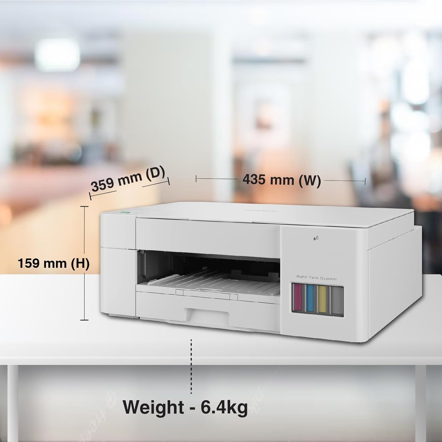 brother DCP-T226 Multi-function Color Ink Tank Printer (Borderless Printing) ideal for Home Usage for Print, Scan & Copy (4 Ink Bottles Included)