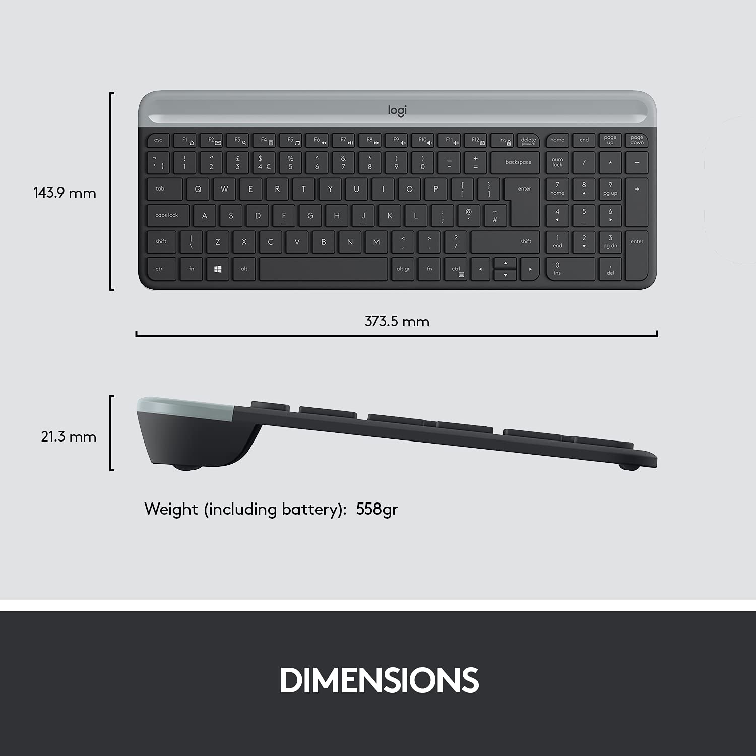 Logitech K580/Bluetooth Compact,Win Mac,Desktop,Tablet,Smartphone,LaptopCompatible Wireless Multi-device Keyboard