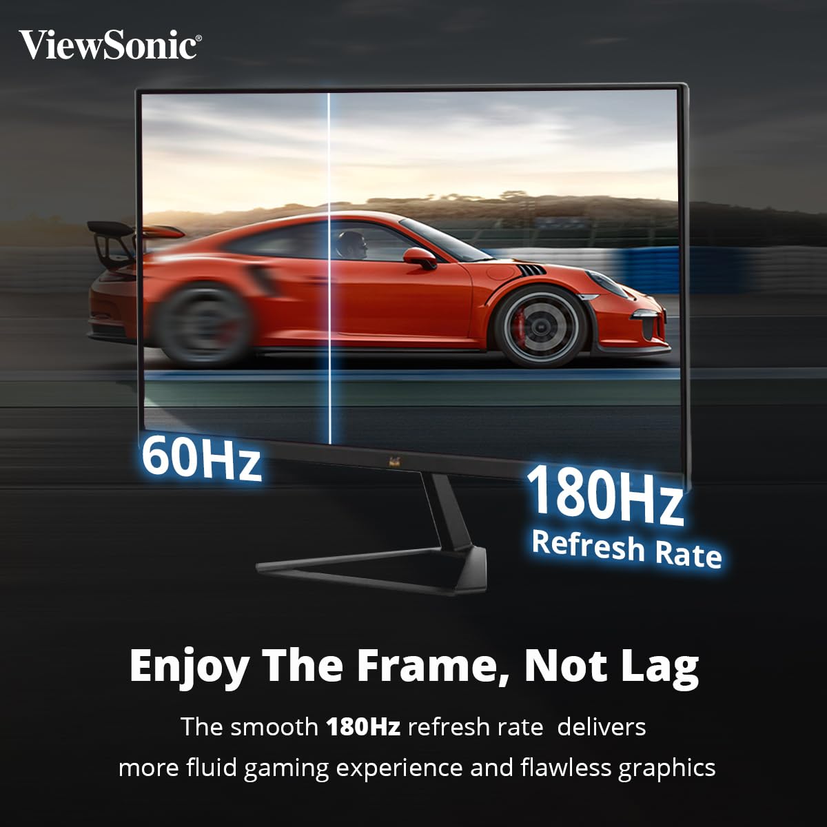ViewSonic Full HD IPS Panel with HDR10, 104 sRGB, Eye Care, Wall Mount, Tilt, 2 x HDMI, 1 x Display Port, Wide View Angle Gaming Monitor