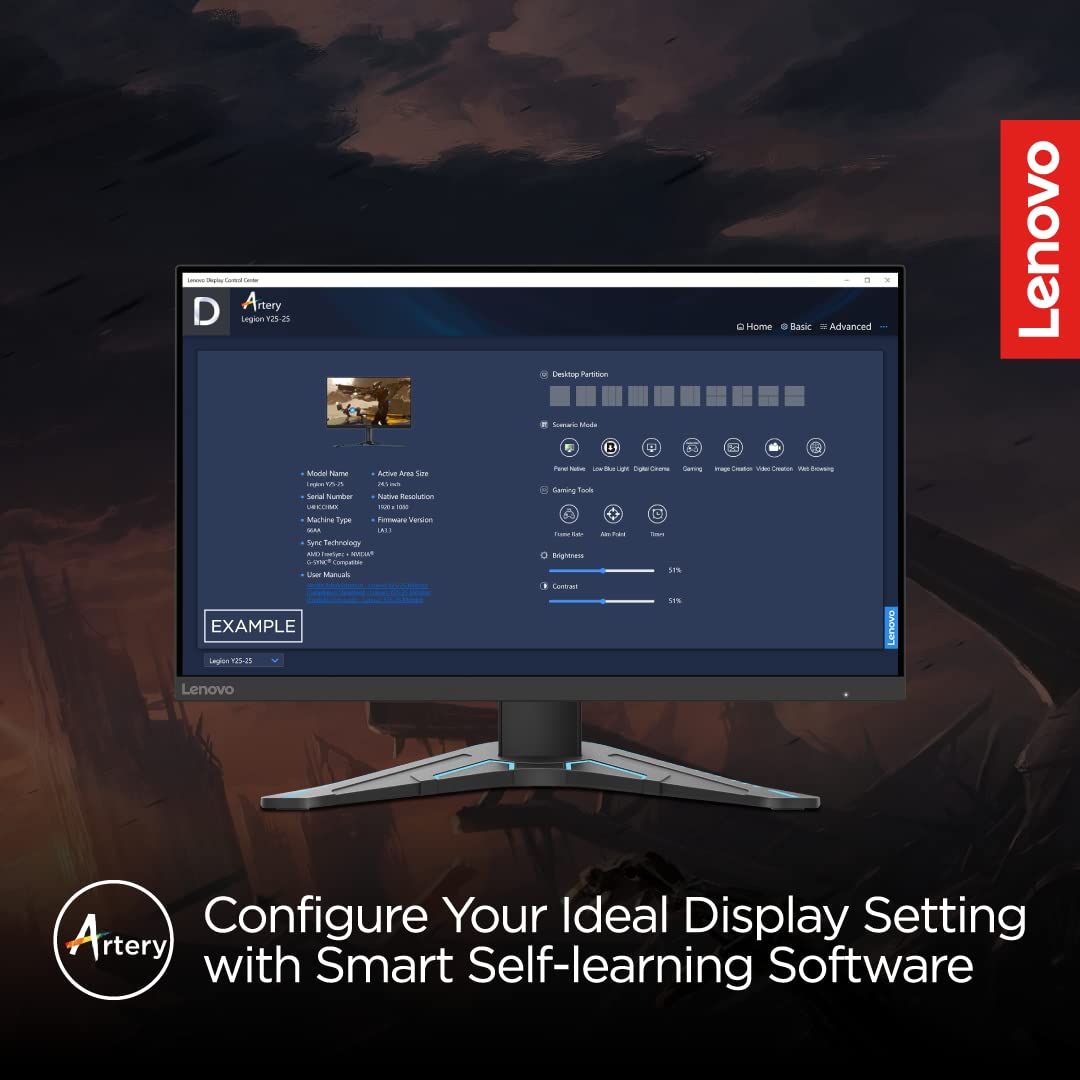 Lenovo G Series Full HD LED Backlit IPS Panel Gaming Monitor