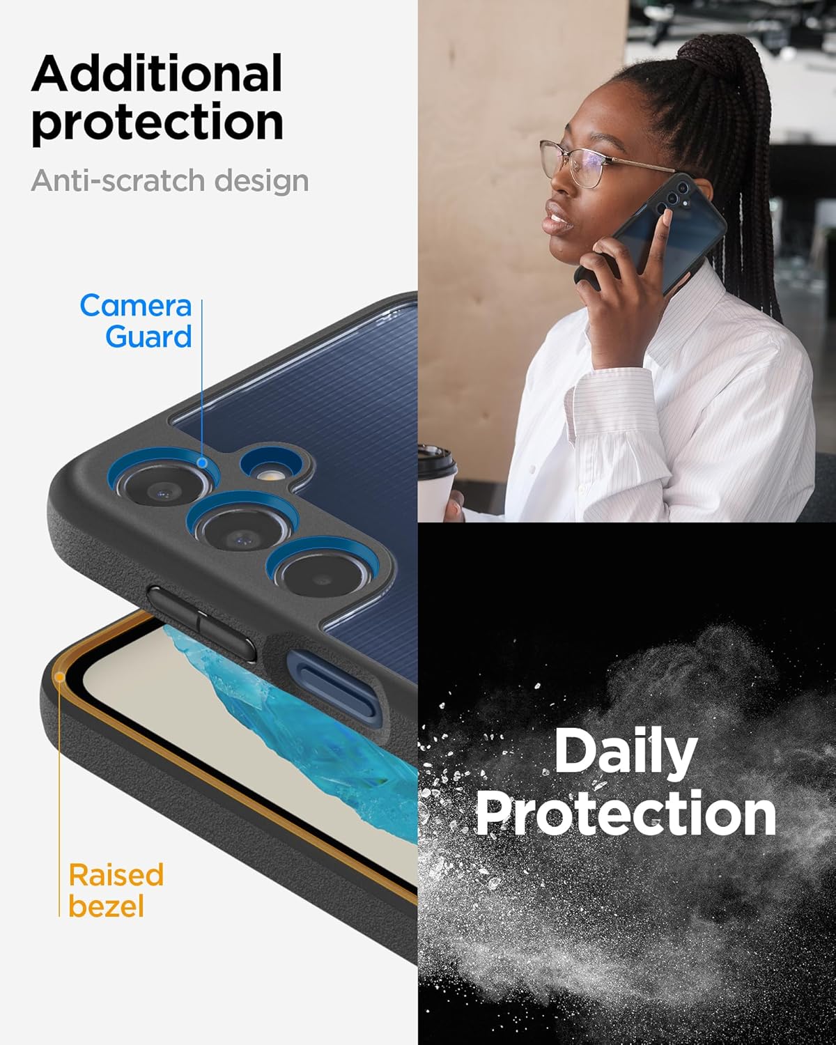 Spigen Essential Sand Blast Back Cover Case Compatible with Samsung Galaxy M35 5G