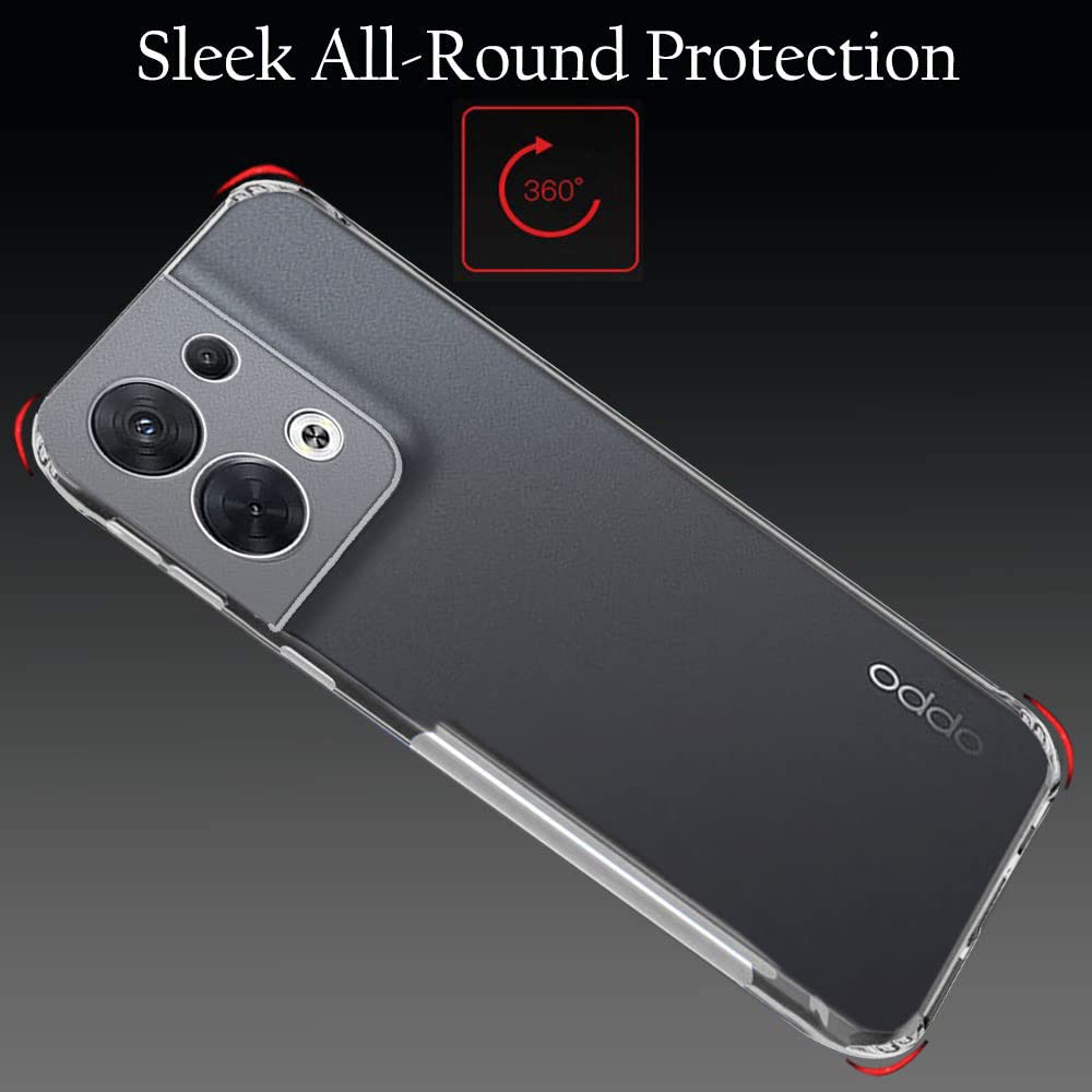 Protect Best Camera Protection Back Cover Case for Oppo Reno 8 5G | Ultra Clear Soft Case | Inbuilt Dust Plugs & Anti-Slip Grip | Slim & Protective Back Case for Oppo Reno 8