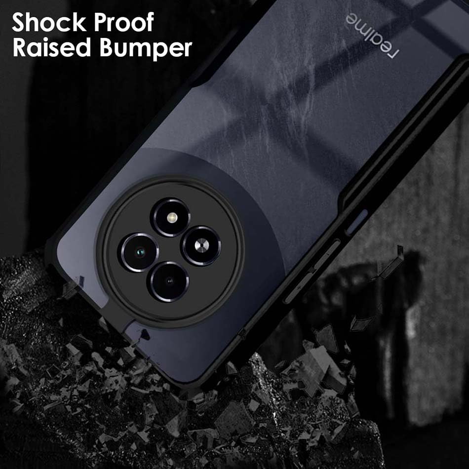 Protect Shockproof Crystal Clear Back Cover Case for Realme 13 5G | Protective Design | 360 Degree Protection | Transparent Back Cover