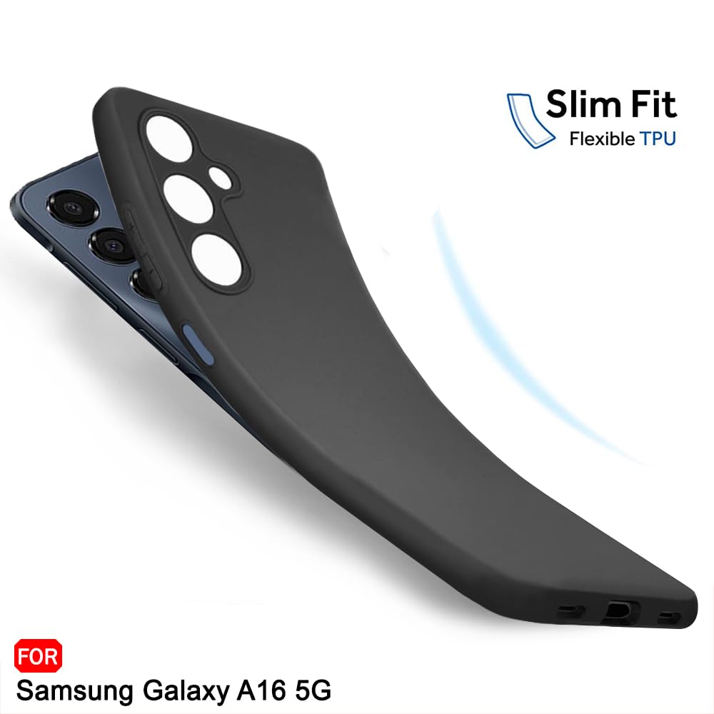 Protect Sleek Back Cover Case for Samsung Galaxy A16 5G | Slim Fit Protective Design | Ultra Matte Finish | Camera Protection Bump | Soft Silicon Back Cover Case