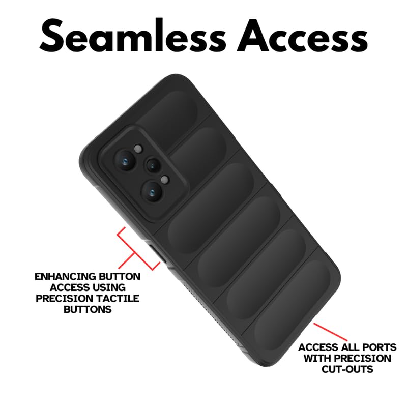 Protect Liquid Silicon Back Cover Case for Realme GT 2 Pro 5G, Shockproof Military Grade Protection with Micro-Fibre Inner Side, Built-in Anti-Slip Grip