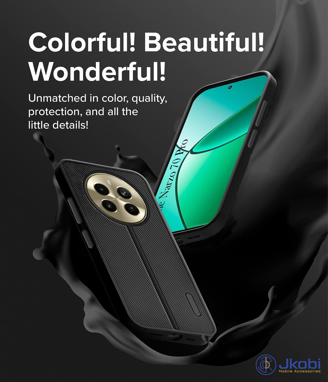 Protect Back Cover Case for Realme Narzo 70 Pro (Textured Grip Design | Camera Protection | Slim and Light Weight | Soft Touch and Feel