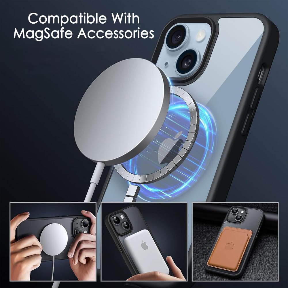 Protect Ultra-Hybrid Back Cover Case for iPhone 14 Compatible with MagSafe | Camera Protection | Crystal Clear Transparent Back Cover
