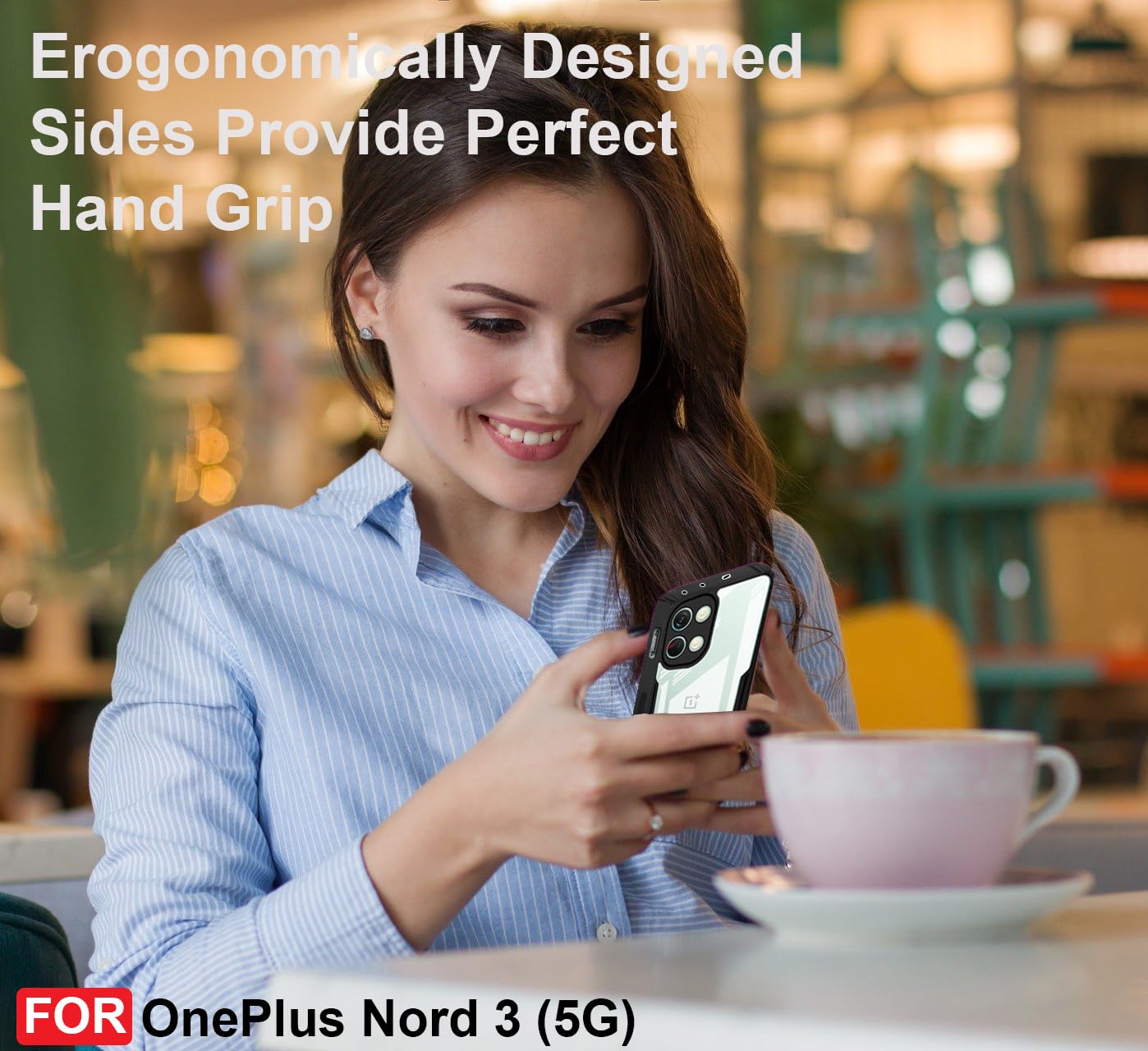 Protect OnePlus Nord 3 (5G) Back Case Cover | Camera Protection Shockproof Bumper-Edge | Acrylic Crystal Clear 360 Degree Protection