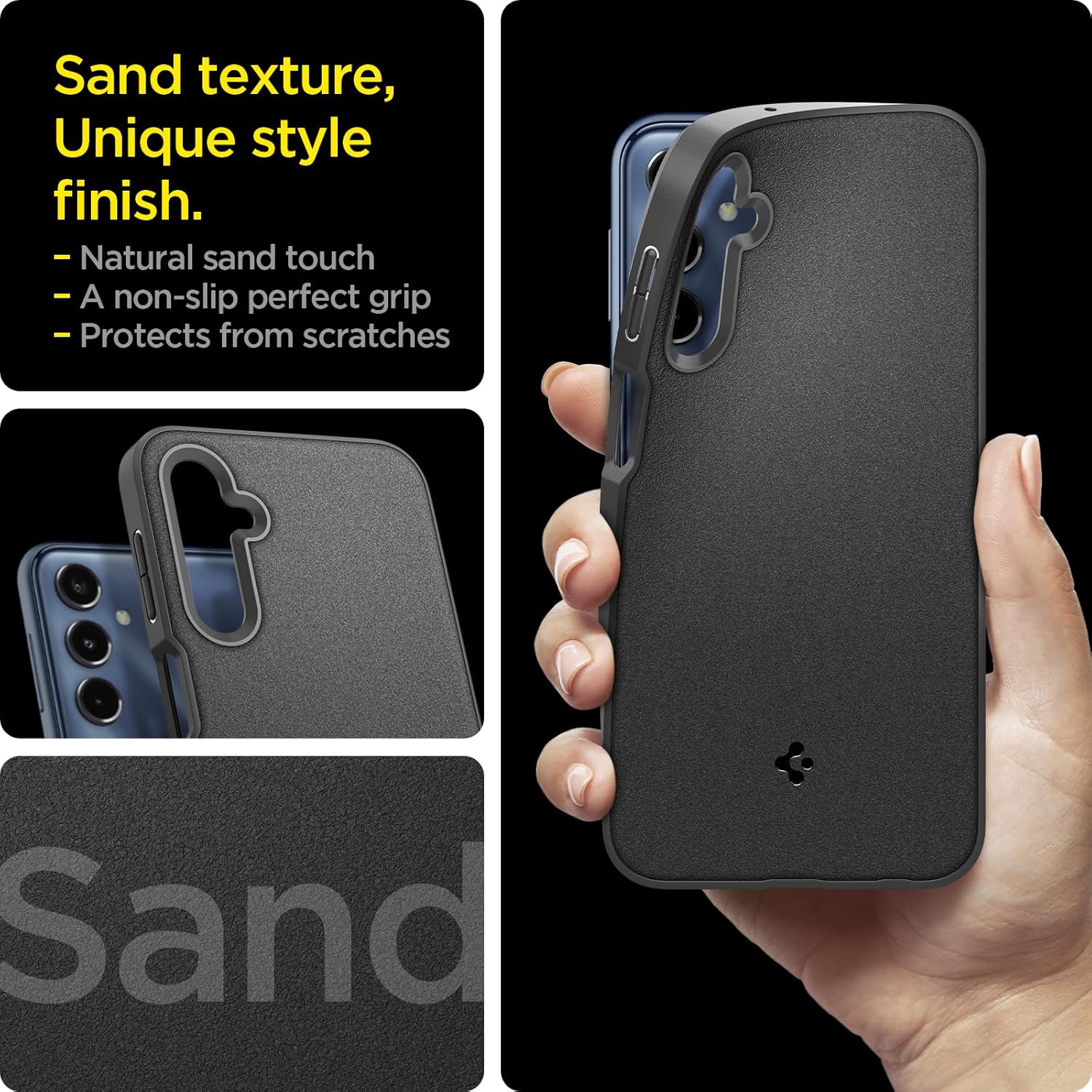 Spigen Essential Sand Blast Back Cover Case Compatible with Samsung Galaxy M34 5G / F34 5G