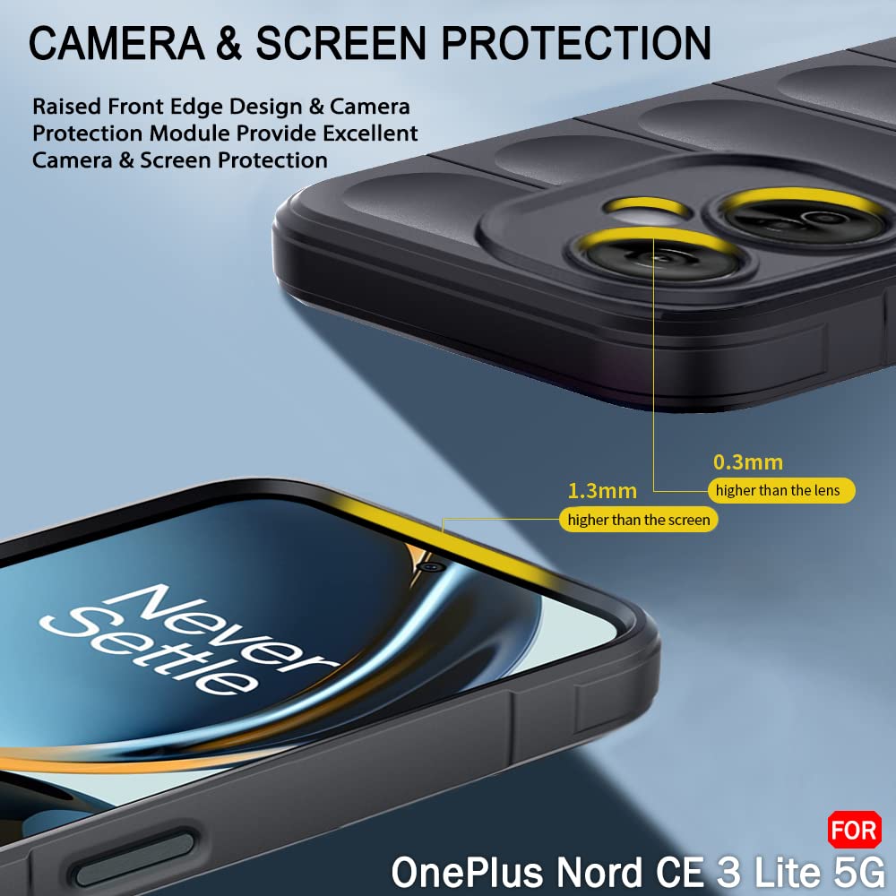 Protect Liquid Silicon Back Cover Case for OnePlus Nord CE 3 Lite 5G | Military Grade Protection with Shockproof 10X Bumpers