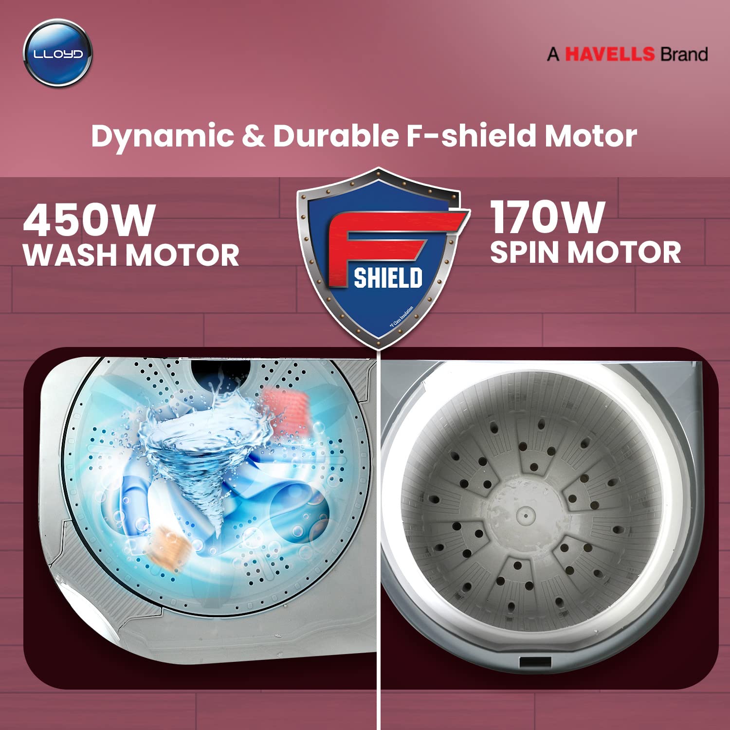 Havells-Lloyd 8.0 Kg Semi Automatic Top Load Washing Machine