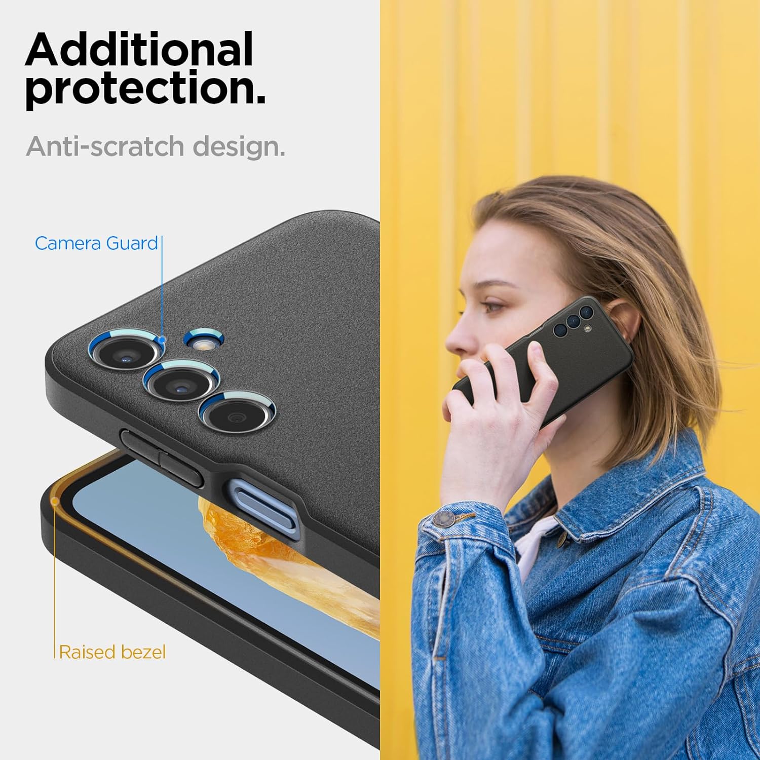 Spigen Essential Sand Blast Back Cover Case Compatible with Samsung Galaxy M15 5G