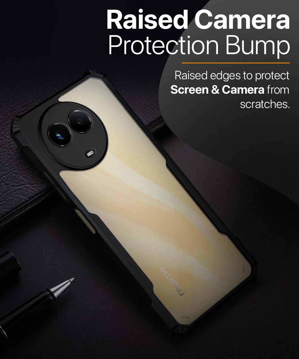 Protect TPU+PC Shock Proof Clear Protective Back Case for Realme C67 5G