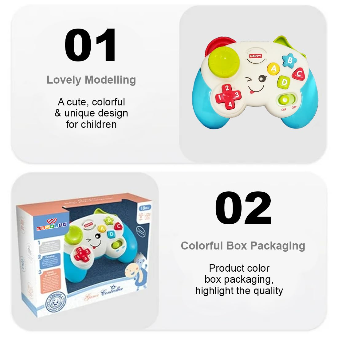 Wembley Baby & Toddler Toys Electronic Early Development Activity Toys Game & Learn Controller