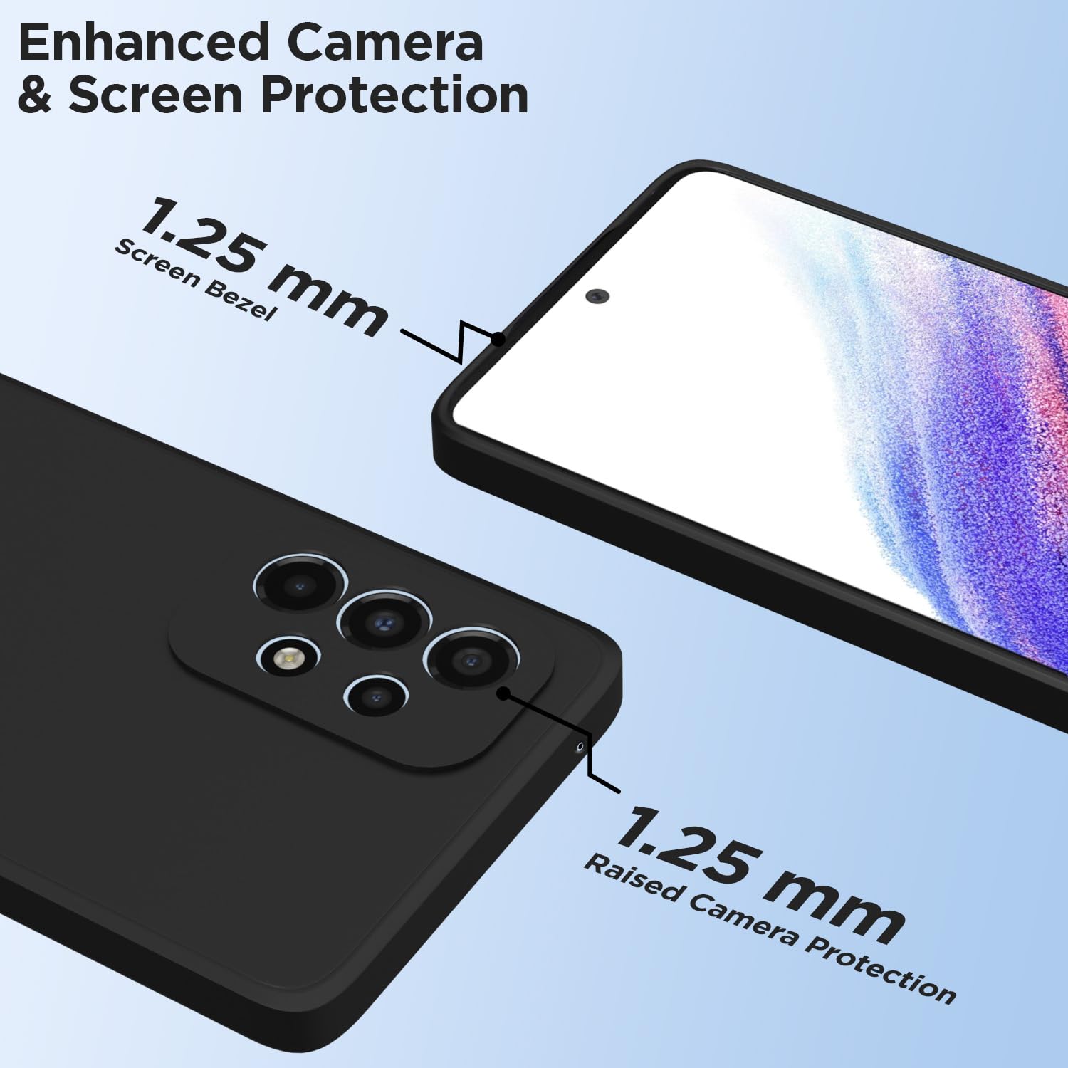Protect Samsung Galaxy A53 5G Back Cover Soft Matte Liquid Silicone TPU | Camera Protection | Shockproof Slim Back Case for Samsung Galaxy A53 5G