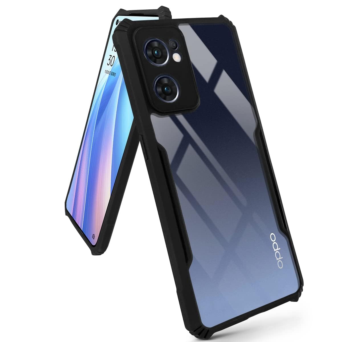 Protect Cover Case for Oppo Reno7 5G | Reno 7 5G (Shockproof with Polycarbonate Clear Panel