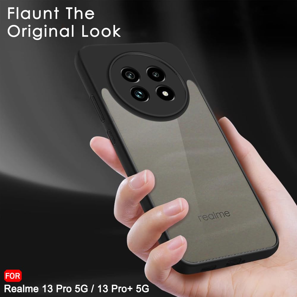 Protect Ultra-Hybrid Shockproof Back Cover Case for Realme 13 Pro / 13 Pro Plus 5G | Camera Protection Bump | Hard Back Case