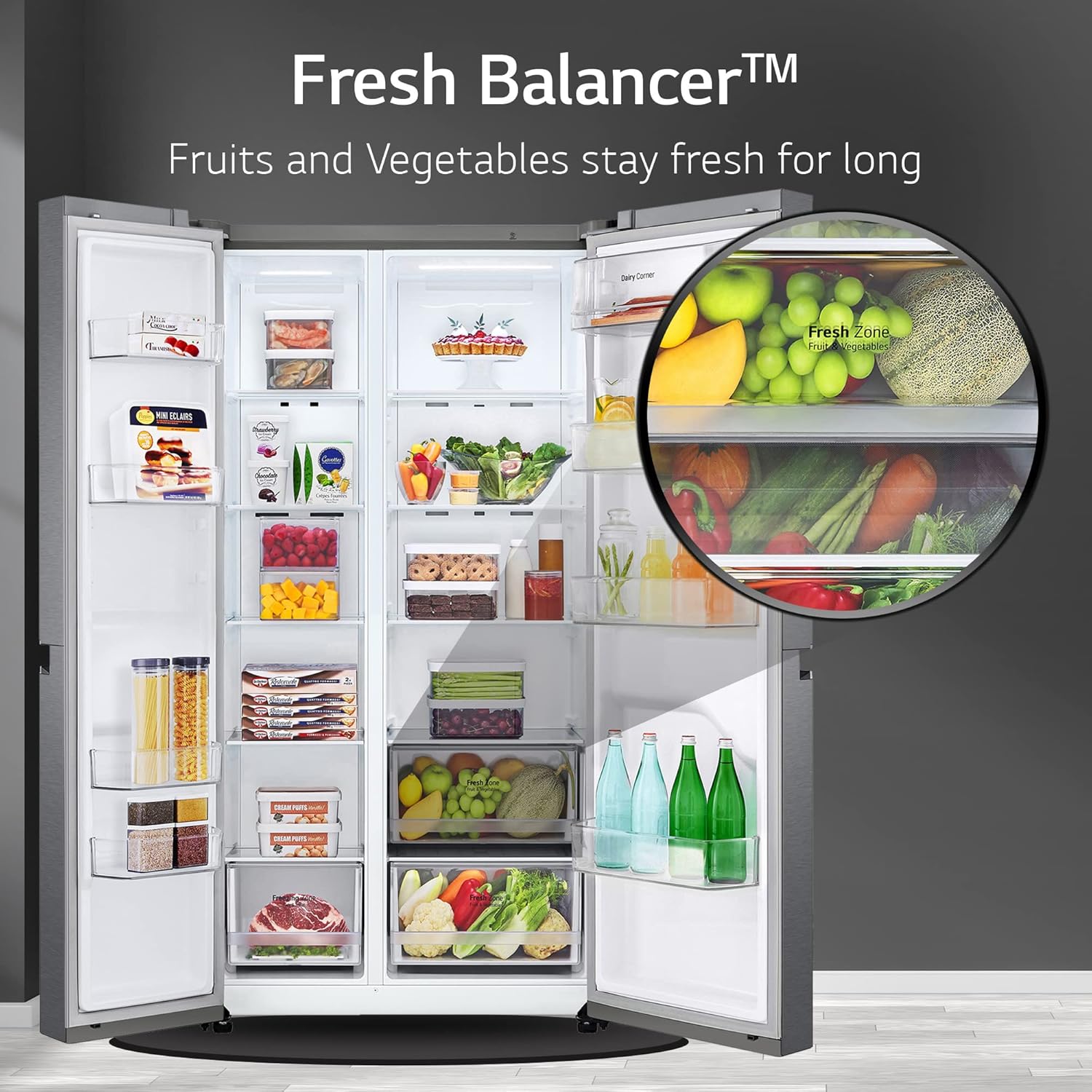 LG 688 L Frost-Free Smart Inverter Compressor Side-By-Side Refrigerator