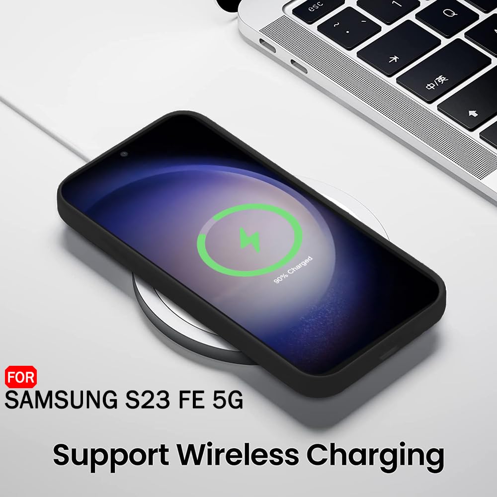 Protect Liquid Silicone Back Cover Case for Samsung Galaxy S23 FE 5G | Soft Micro-Fibre Lining Inside | Camera Protection Bump | Shockproof Back Cover Case