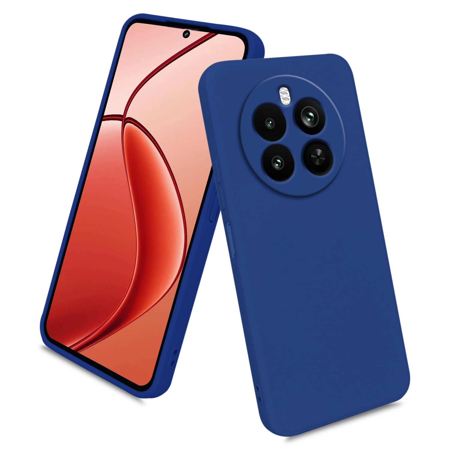 Protect Liquid Silicone Back Cover for realme P1 Pro 5G | Inner Microfiber Velvet | Camera Protection Anti Shock Back Case