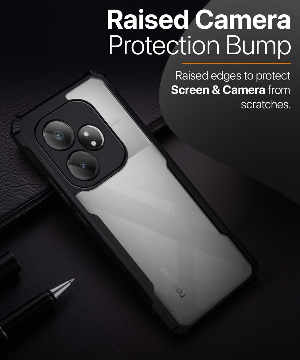 Protect Shock Proof Clear Protective Back Case for Realme GT 6T 5G | Realme GT 6 - AirEDGE Technology | 360 Degree Camera Protection | Transparent Hybrid Back Case Mobile Cover