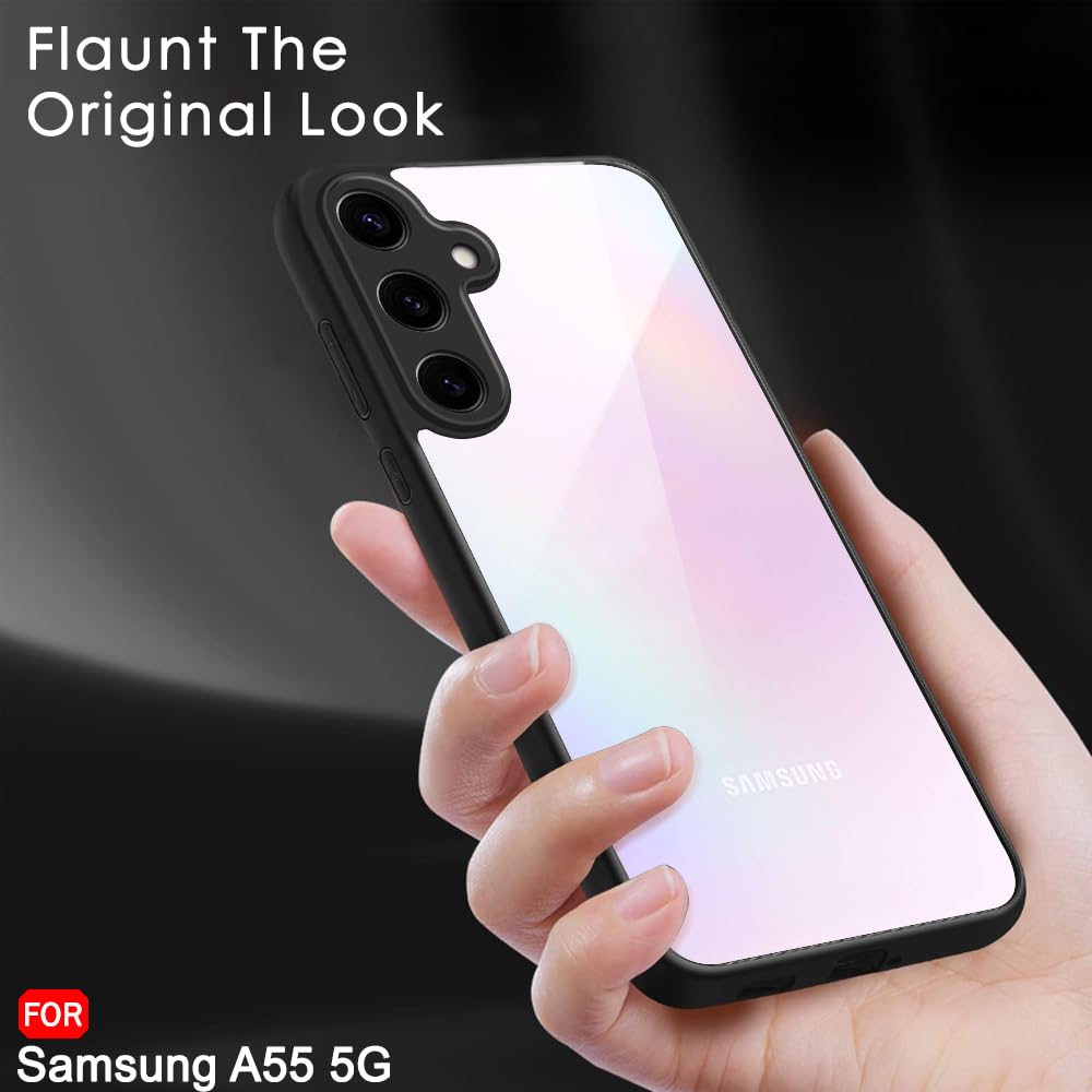 Protect Ultra-Hybrid Shockproof Back Cover Case for Samsung Galaxy A55 5G | Camera Protection Bump | Hard Back Cover Case