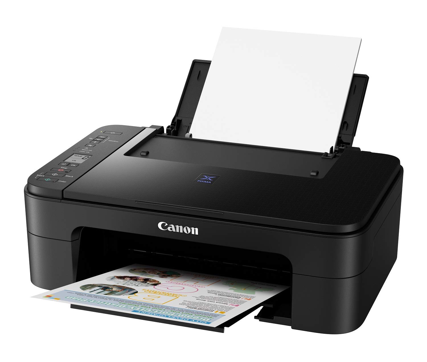 Canon PIXMA E3370 2024 Multi-function WiFi Color Inkjet Printer (Borderless Printing) (Ink Cartridge)