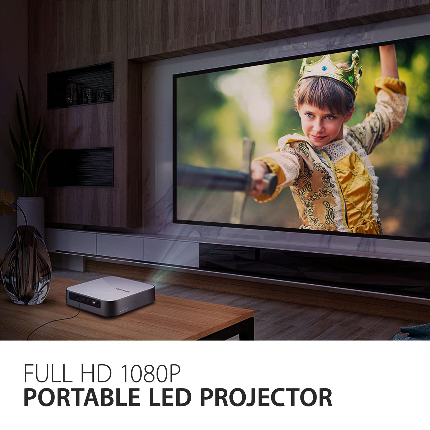 ViewSonic M2e (1000 lm) Portable with 1920X1080p Resolution, 100'' Maximum Display, Auto Focus+ WiFi+ Bluetooth+6W Harman Kardon Speaker, Bluetooth ,HDMI, USB Type-C Connectivity LED Projector