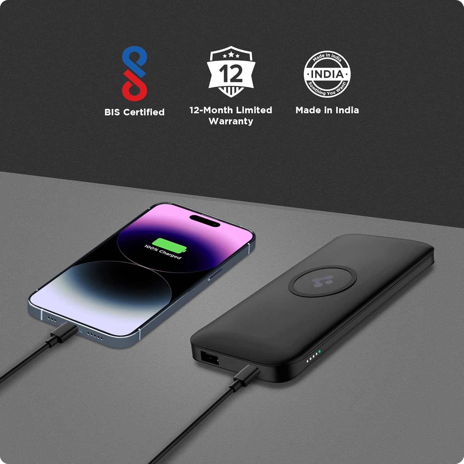 Spigen 10000 mAh 20 W Wireless With MagSafe Ultra Compact Pocket Size Power Bank