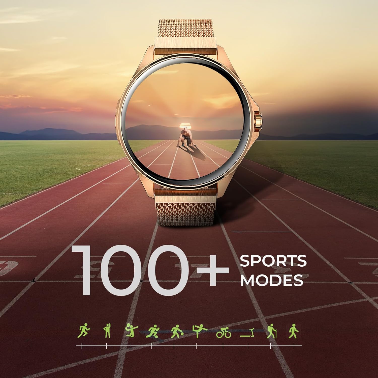 beatXP Nuke 1.32'' Super AMOLED Display, Bluetooth Calling with Health Tracking & IP67 Smartwatch