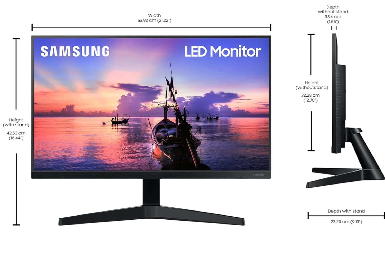 Samsung Full HD LED Backlit IPS Panel with 3-Sided Borderless Display, Game & Free Sync Mode, Eye Saver Mode & Flicker Free Monitor
