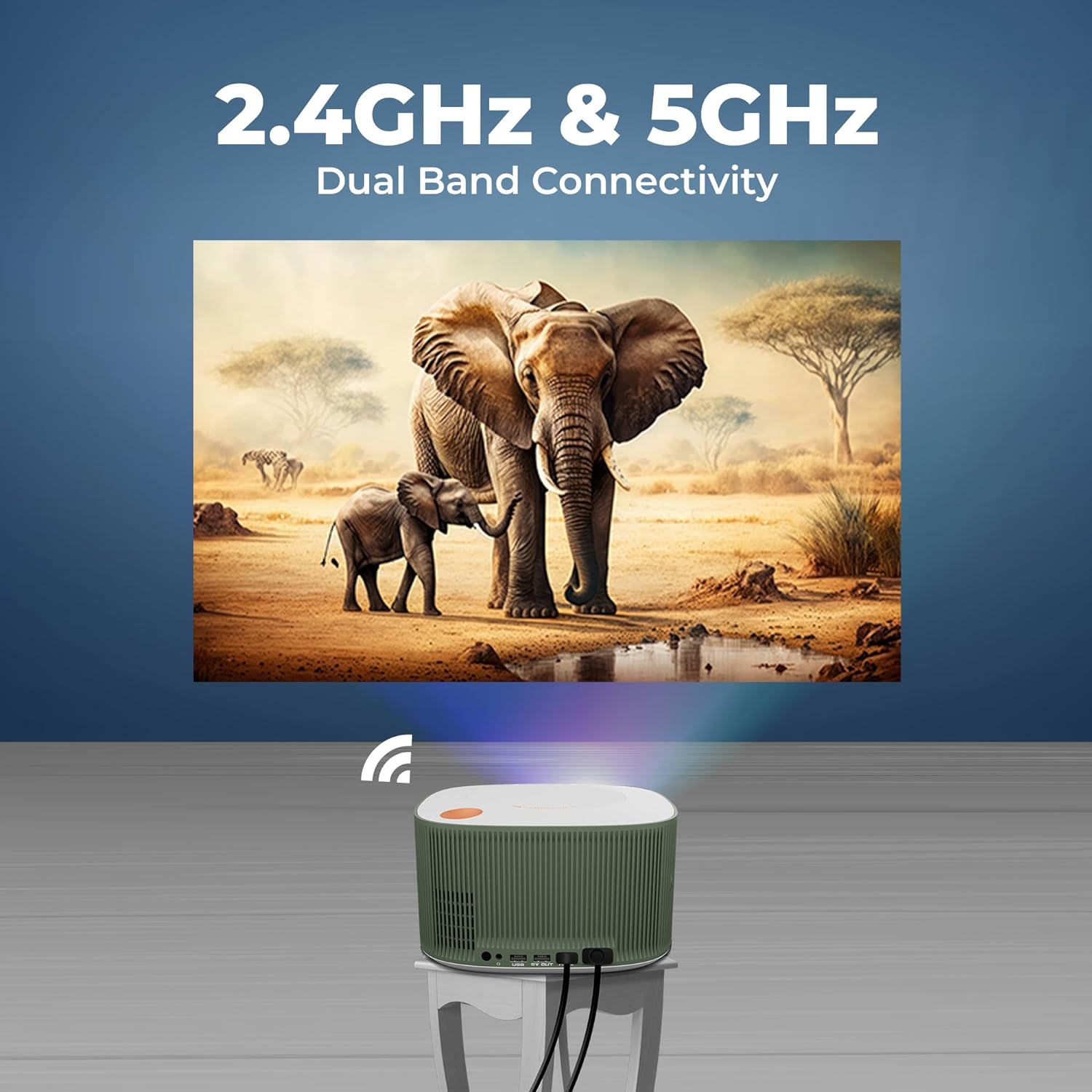 ZEBRONICS ZEB-PIXAPLAY 26 (5000 lm) 1080p Full HD, 508 cm Screen, Auto Focus, Auto Keystone, HDMI (ARC), Miracast, Dual Band, 30,000 Hour lamp life, OTT App Support : Netflix, Amazon Prime, YouTube etc., Dolby Support Smart Projector
