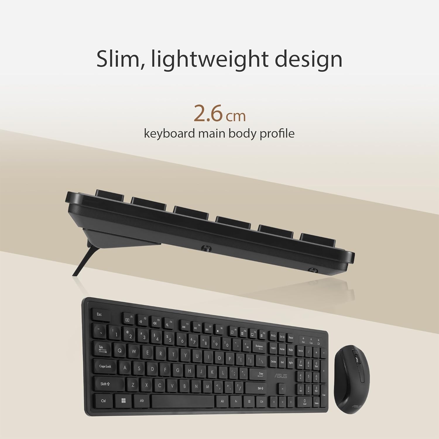 ASUS Wireless Keyboard and Mouse Set CW101 Wireless Multi-device Keyboard