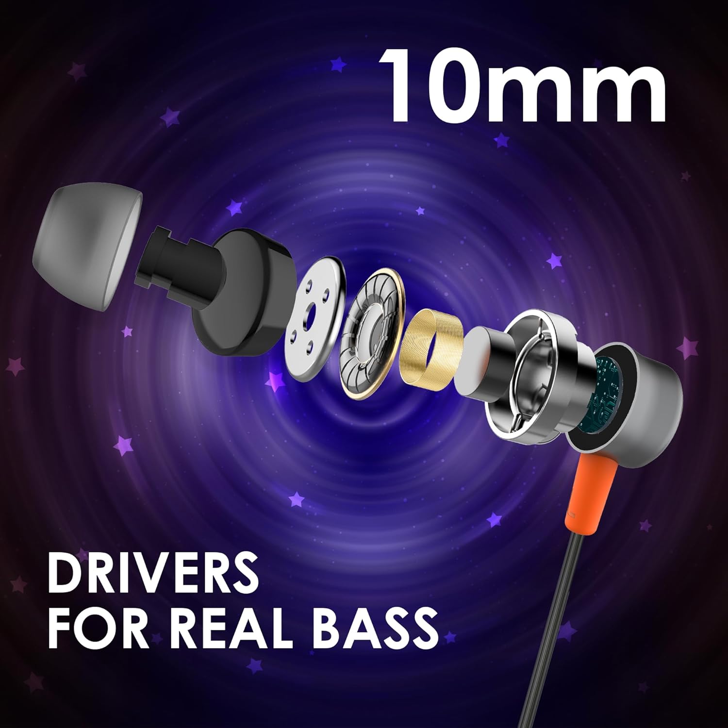 itel IEP-51 With In-line Mic, 10mm Drivers Polished Metal Design and 3-Button Remote Wired Earphone