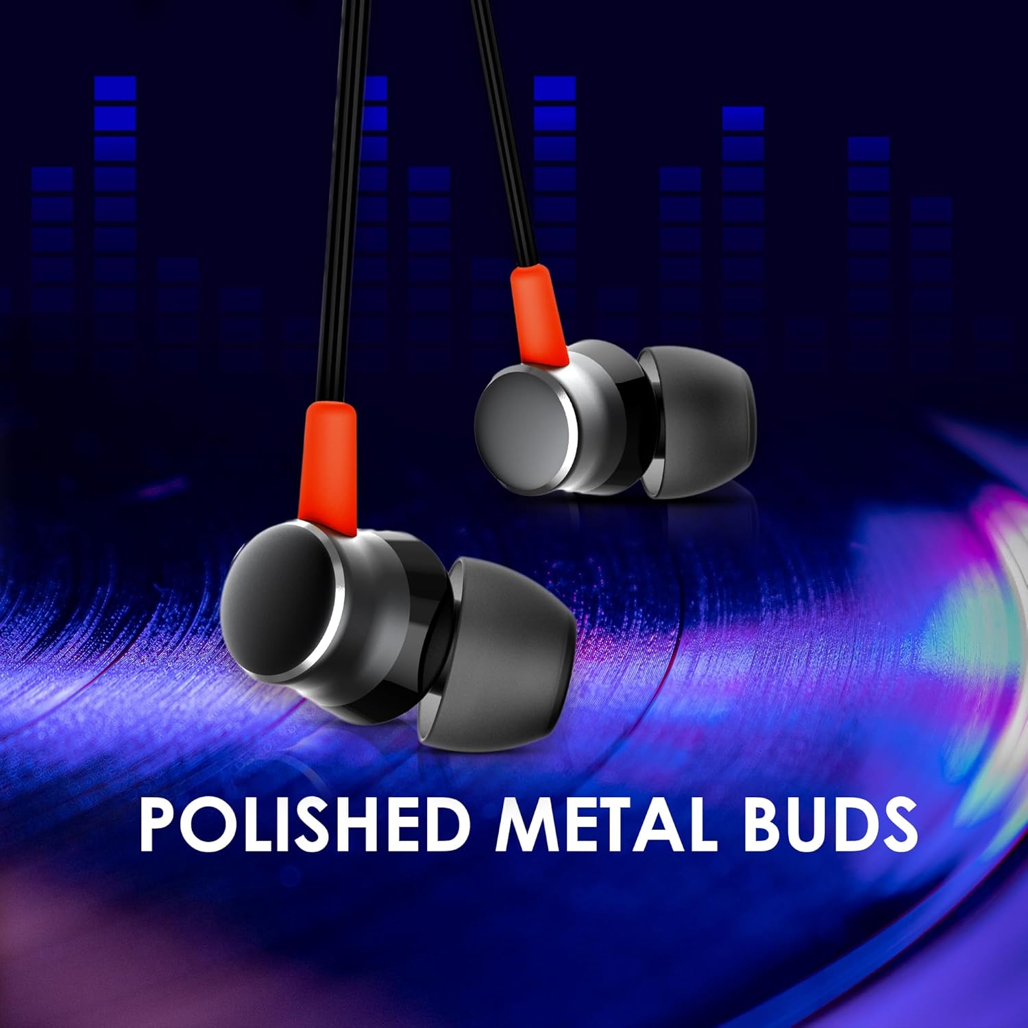 itel IEP-51 With In-line Mic, 10mm Drivers Polished Metal Design and 3-Button Remote Wired Earphone