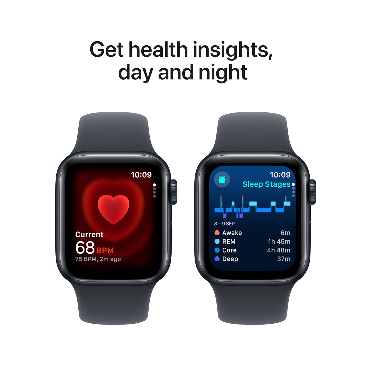 Apple Watch SE 2nd Gen, 2023 GPS + Cellular 40mm Smartwatch with Aluminum Case with Midnight Sport Band