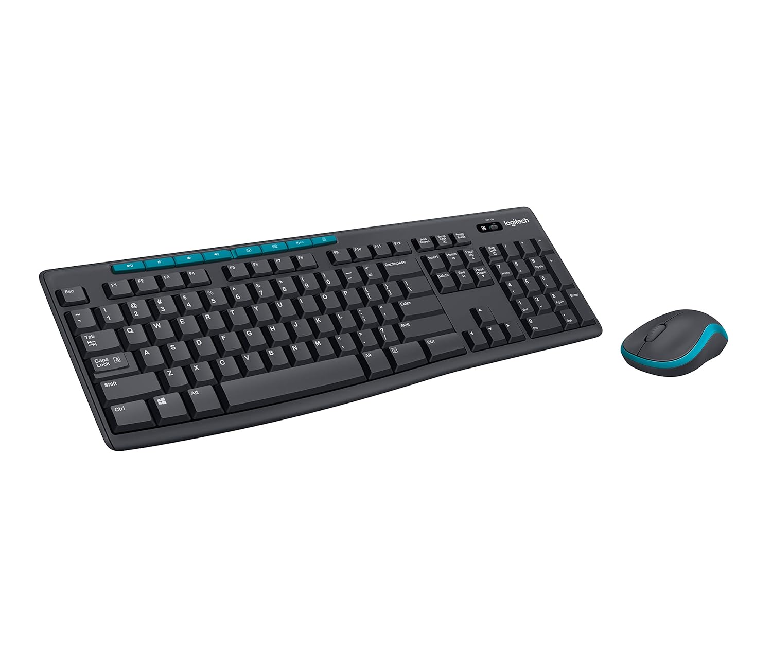 Logitech MK275 Mouse & Keyboard Combo, Spill-resistant Design Wireless Laptop Keyboard