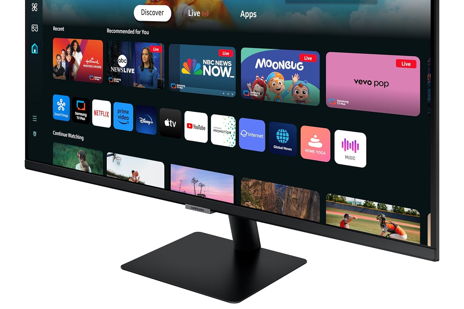 SAMSUNG M5 Full HD VA Panel with Mouse & Keyboard Control, OTT Apps, IoT Hub, Office 365, Workout Tracker, Multiple Ports, Speakers, Remote, Bluetooth Smart Monitor