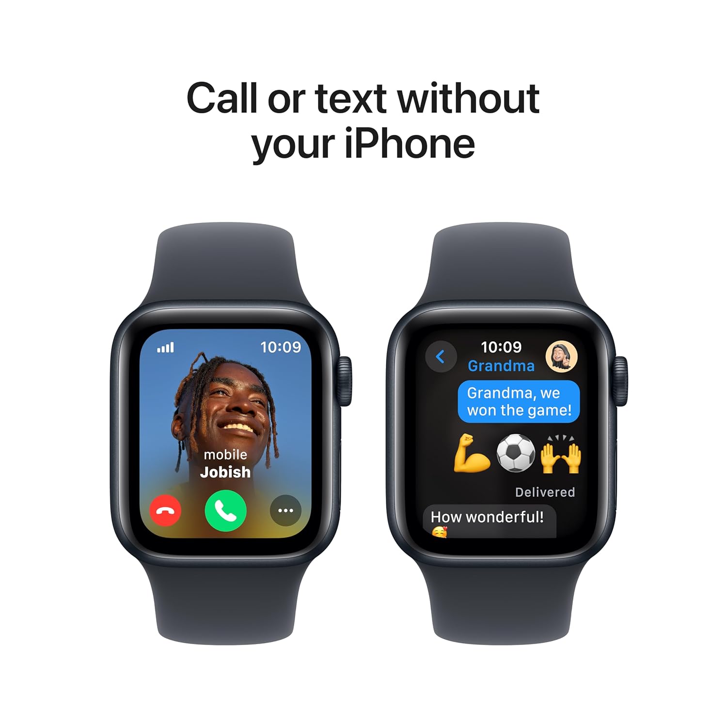 Apple Watch SE 2nd Gen, 2023 GPS + Cellular 40mm Smartwatch with Aluminum Case with Midnight Sport Band