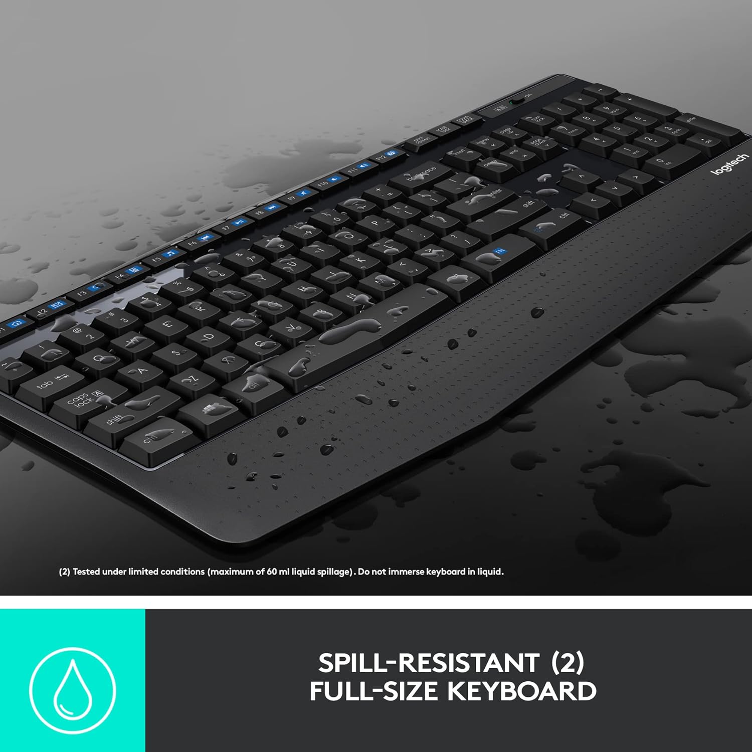 Logitech MK345/Wireless Compact,Win Mac,Desktop,Tablet,Smartphone,LaptopCompatible Wireless Laptop Keyboard (Black)