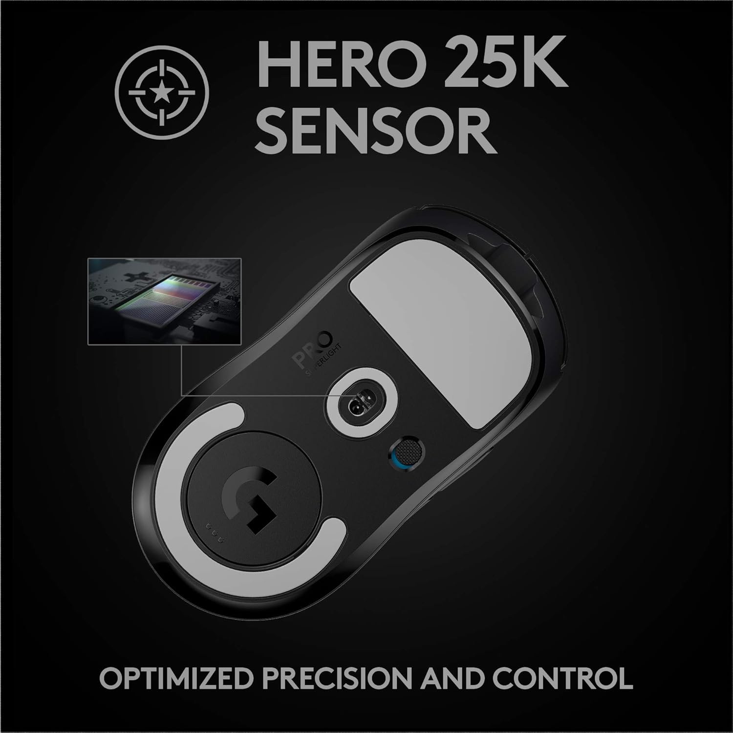 Logitech G PRO X Superlight / Hero 25K Sensor, Adj DPI 25.6K DPI, 5 Programmable Buttons Wireless Optical Gaming Mouse